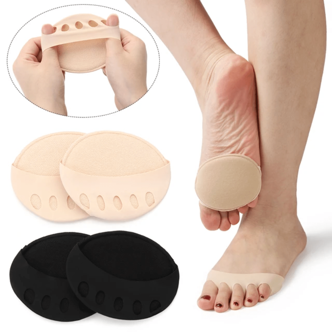 Almofada em Gel Favo de Mel para o Antepé – Amortecimento Ortopédico, Alívio de Dor e Uso com Salto Alto (Par)