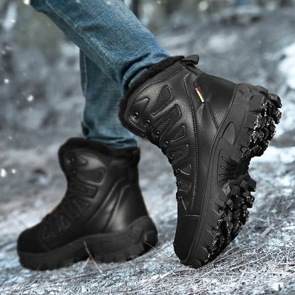 Herren-Kampfstiefel wasserdicht, rutschfest, Wanderstiefel, durchtrittsicher, verstauchungssicher, Arbeitsstiefel