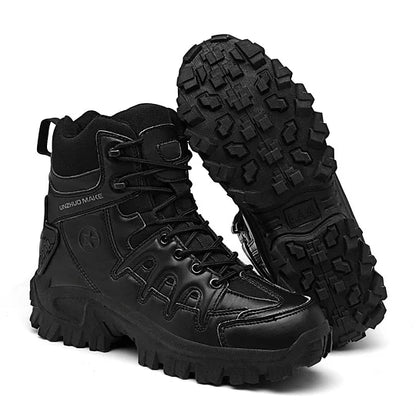 Herren-Kampfstiefel wasserdicht, rutschfest, Wanderstiefel, durchtrittsicher, verstauchungssicher, Arbeitsstiefel