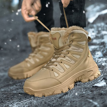 Herren-Kampfstiefel wasserdicht, rutschfest, Wanderstiefel, durchtrittsicher, verstauchungssicher, Arbeitsstiefel