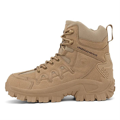 Herren-Kampfstiefel wasserdicht, rutschfest, Wanderstiefel, durchtrittsicher, verstauchungssicher, Arbeitsstiefel